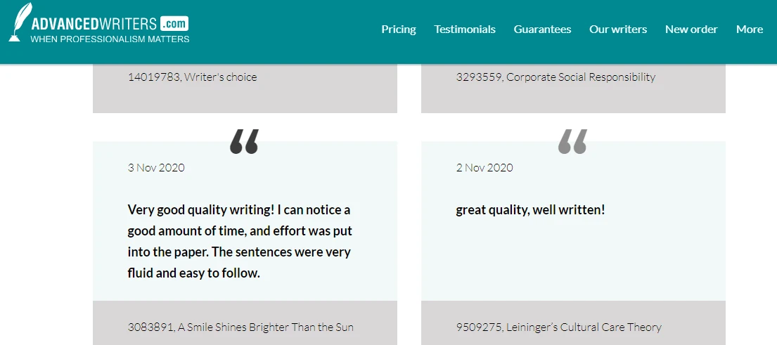 AdvancedWriters reviews